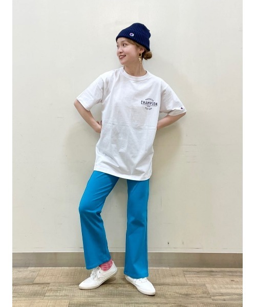 Champion（チャンピオン）の「【Champion】ワンポイントプリントＴシャツ（Tシャツ/カットソー・レディース・ホワイト/ブルー・M/L）」の14枚目の写真