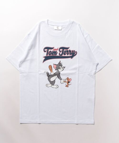 Tom＆Jerry（トムアンドジェリー）の「【公式】トムとジェリー　クルーネック半袖Tシャツ（Tシャツ/カットソー・メンズ・オートミール/ネイビー/ホワイト/サックスブルー・M/L）」の16枚目の写真