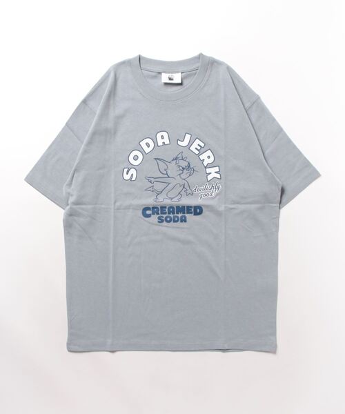 Tom＆Jerry（トムアンドジェリー）の「【公式】トムとジェリー　クルーネック半袖Tシャツ（Tシャツ/カットソー・メンズ・オートミール/ネイビー/ホワイト/サックスブルー・M/L）」の19枚目の写真