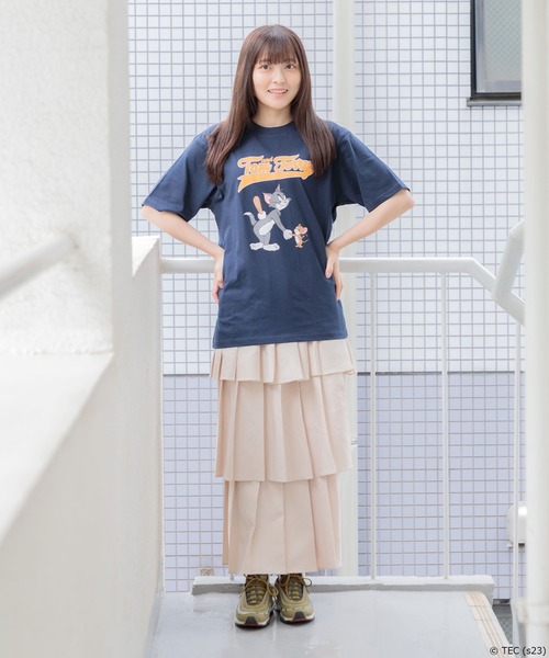 Tom＆Jerry（トムアンドジェリー）の「【公式】トムとジェリー　クルーネック半袖Tシャツ（Tシャツ/カットソー・メンズ・オートミール/ネイビー/ホワイト/サックスブルー・M/L）」の12枚目の写真