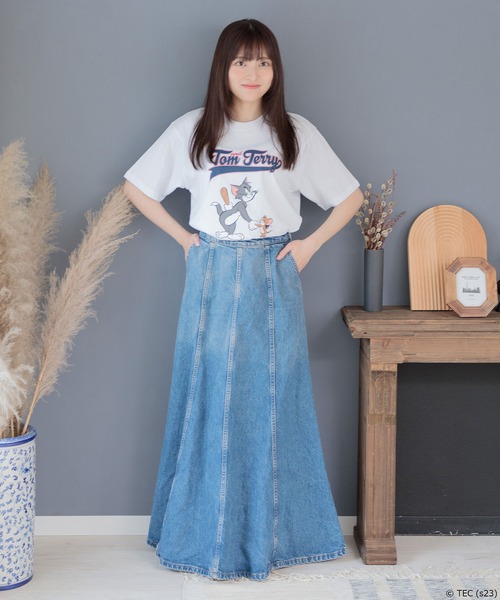 Tom＆Jerry（トムアンドジェリー）の「【公式】トムとジェリー　クルーネック半袖Tシャツ（Tシャツ/カットソー・メンズ・オートミール/ネイビー/ホワイト/サックスブルー・M/L）」の6枚目の写真
