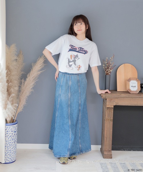 Tom＆Jerry（トムアンドジェリー）の「【公式】トムとジェリー　クルーネック半袖Tシャツ（Tシャツ/カットソー・メンズ・オートミール/ネイビー/ホワイト/サックスブルー・M/L）」の7枚目の写真