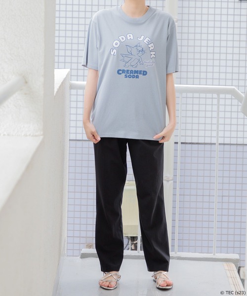 Tom＆Jerry（トムアンドジェリー）の「【公式】トムとジェリー　クルーネック半袖Tシャツ（Tシャツ/カットソー・メンズ・オートミール/ネイビー/ホワイト/サックスブルー・M/L）」の14枚目の写真