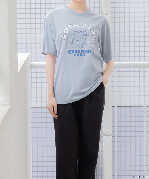 Tom＆Jerry（トムアンドジェリー）の「【公式】トムとジェリー　クルーネック半袖Tシャツ（Tシャツ/カットソー・メンズ・オートミール/ネイビー/ホワイト/サックスブルー・M/L）」の15枚目の写真
