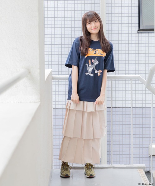 Tom＆Jerry（トムアンドジェリー）の「【公式】トムとジェリー　クルーネック半袖Tシャツ（Tシャツ/カットソー・メンズ・オートミール/ネイビー/ホワイト/サックスブルー・M/L）」の13枚目の写真