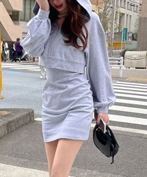 【ZOZO限定】パーカー&カットミニキャミワンピース