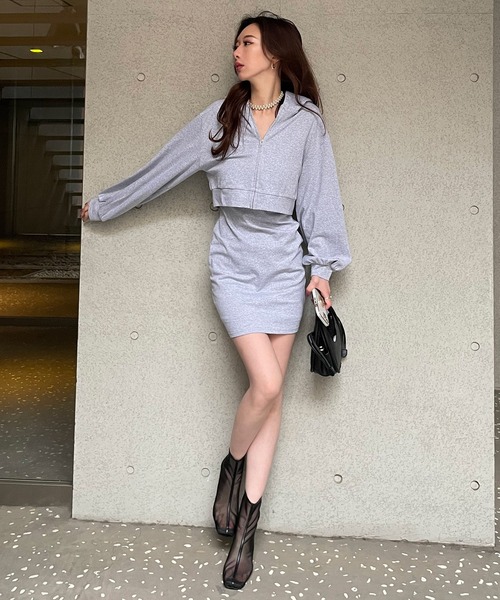 ZOZO限定】パーカー＆カットミニキャミワンピース（ワンピース