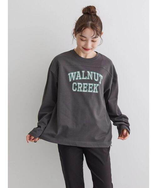 AMERICAN HOLIC(アメリカンホリック)の「ラガー切り替えロゴカットプルオーバー(Tシャツ/カットソー・レディース・イエロー/オフホワイト/チャコールグレー・M/L)」の5枚目の写真