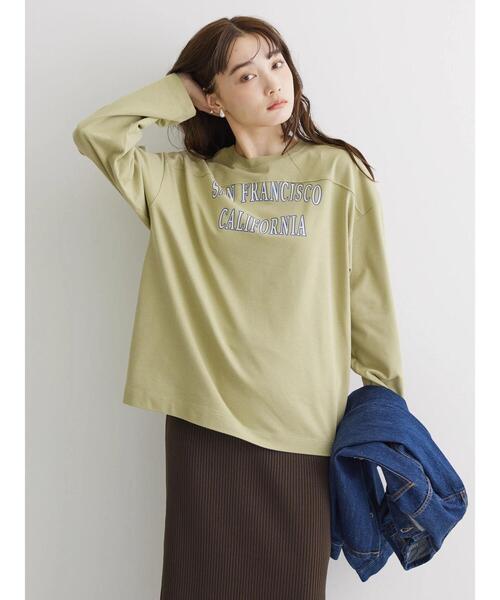 AMERICAN HOLIC(アメリカンホリック)の「ラガー切り替えロゴカットプルオーバー(Tシャツ/カットソー・レディース・イエロー/オフホワイト/チャコールグレー・M/L)」の7枚目の写真