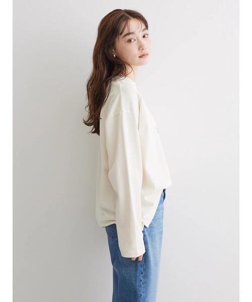 AMERICAN HOLIC(アメリカンホリック)の「ラガー切り替えロゴカットプルオーバー(Tシャツ/カットソー・レディース・イエロー/オフホワイト/チャコールグレー・M/L)」の11枚目の写真