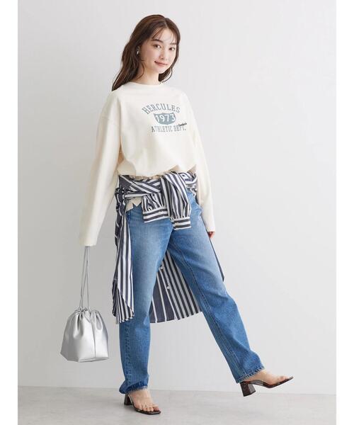 AMERICAN HOLIC(アメリカンホリック)の「ラガー切り替えロゴカットプルオーバー(Tシャツ/カットソー・レディース・イエロー/オフホワイト/チャコールグレー・M/L)」の13枚目の写真