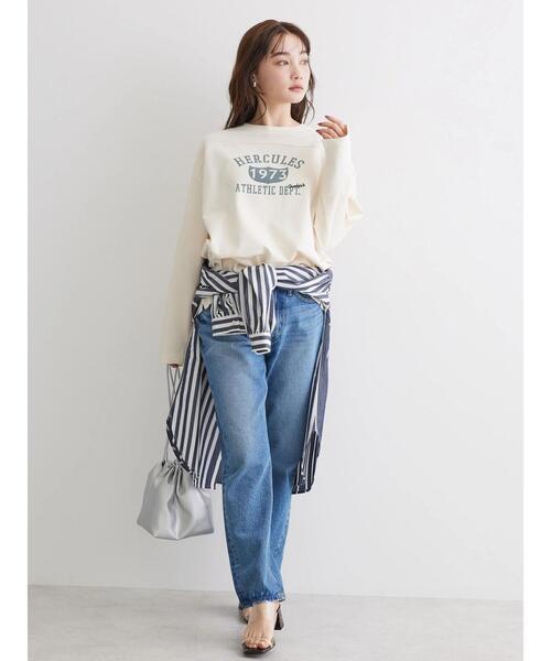 AMERICAN HOLIC(アメリカンホリック)の「ラガー切り替えロゴカットプルオーバー(Tシャツ/カットソー・レディース・イエロー/オフホワイト/チャコールグレー・M/L)」の14枚目の写真