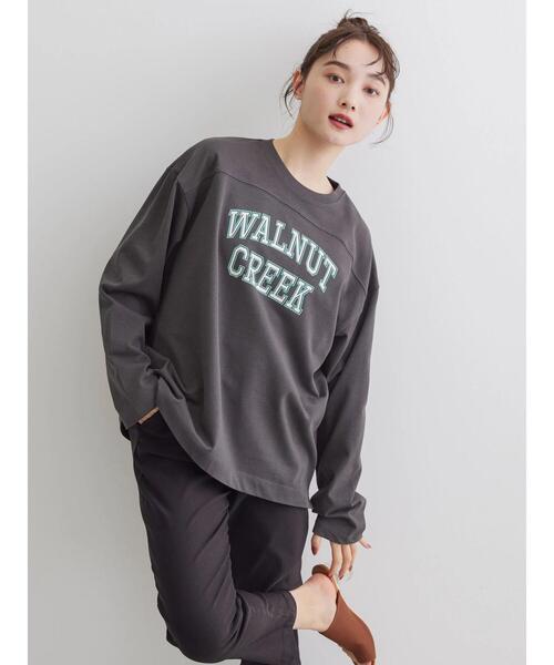 AMERICAN HOLIC(アメリカンホリック)の「ラガー切り替えロゴカットプルオーバー(Tシャツ/カットソー・レディース・イエロー/オフホワイト/チャコールグレー・M/L)」の15枚目の写真