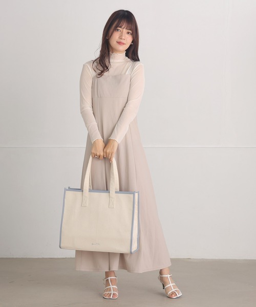 Appel Toi(アペルトワ)の「トートバッグ 推し活 キャンバス 遠征 トラベル キャリーオン(トートバッグ・レディース・アイボリー/ブラック/ブラウン/ピンク/ライトブルー・FREE)」の12枚目の写真