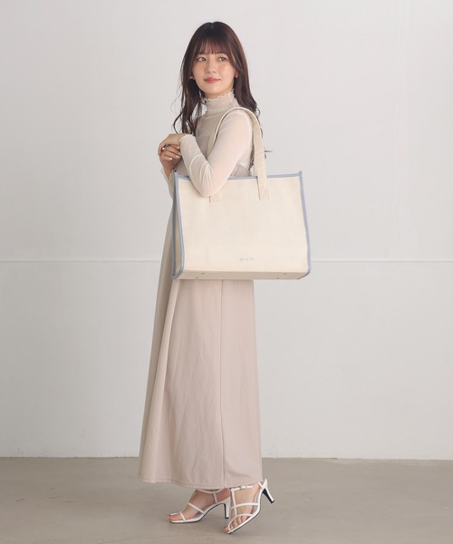 Appel Toi(アペルトワ)の「トートバッグ 推し活 キャンバス 遠征 トラベル キャリーオン(トートバッグ・レディース・アイボリー/ブラック/ブラウン/ピンク/ライトブルー・FREE)」の14枚目の写真