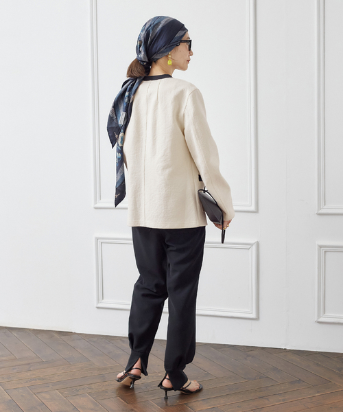 VERMEIL par iena（ヴェルメイユパーイエナ）の「【PIERRE-LOUIS MASCIA/ピエールルイマーシャ】ひし形スカーフ（バンダナ/スカーフ・レディース・ネイビー・FREE）」の14枚目の写真