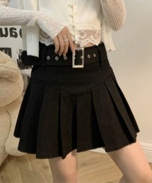 SONA | SONA レトロライクベルトAラインプリーツミニスカート(スカート)