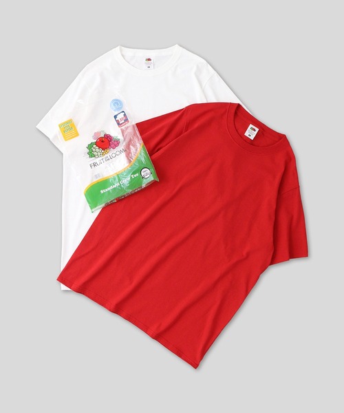 FRUIT OF THE LOOM(フルーツオブザルーム)の「FRUIT OF THE LOOM 2P パックカラーTシャツ 半袖(Tシャツ/カットソー・メンズ・イエロー系その他/ブラック/グリーン系その他/ネイビー/パープル系その他/グレー/レッド系その他/オレンジ系その他/キナリ/ブルー系その他2/ピンク系その他/ホワイト/ブルー系その他3・S/M/L/XL)」の12枚目の写真