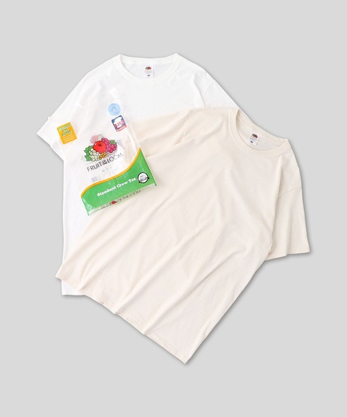 FRUIT OF THE LOOM(フルーツオブザルーム)の「FRUIT OF THE LOOM 2P パックカラーTシャツ 半袖(Tシャツ/カットソー・メンズ・イエロー系その他/ブラック/グリーン系その他/ネイビー/パープル系その他/グレー/レッド系その他/オレンジ系その他/キナリ/ブルー系その他2/ピンク系その他/ホワイト/ブルー系その他3・S/M/L/XL)」の2枚目の写真