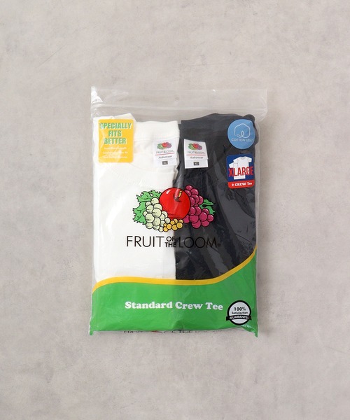 FRUIT OF THE LOOM(フルーツオブザルーム)の「FRUIT OF THE LOOM 2P パックカラーTシャツ 半袖(Tシャツ/カットソー・メンズ・イエロー系その他/ブラック/グリーン系その他/ネイビー/パープル系その他/グレー/レッド系その他/オレンジ系その他/キナリ/ブルー系その他2/ピンク系その他/ホワイト/ブルー系その他3・S/M/L/XL)」の16枚目の写真