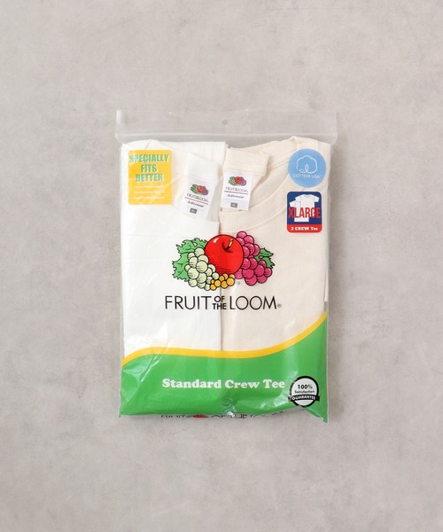 FRUIT OF THE LOOM(フルーツオブザルーム)の「FRUIT OF THE LOOM 2P パックカラーTシャツ 半袖(Tシャツ/カットソー・メンズ・イエロー系その他/ブラック/グリーン系その他/ネイビー/パープル系その他/グレー/レッド系その他/オレンジ系その他/キナリ/ブルー系その他2/ピンク系その他/ホワイト/ブルー系その他3・S/M/L/XL)」の15枚目の写真