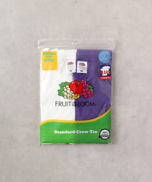 FRUIT OF THE LOOM(フルーツオブザルーム)の「FRUIT OF THE LOOM 2P パックカラーTシャツ 半袖(Tシャツ/カットソー・メンズ・イエロー系その他/ブラック/グリーン系その他/ネイビー/パープル系その他/グレー/レッド系その他/オレンジ系その他/キナリ/ブルー系その他2/ピンク系その他/ホワイト/ブルー系その他3・S/M/L/XL)」の22枚目の写真