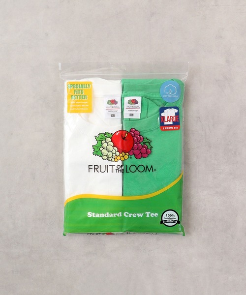 FRUIT OF THE LOOM(フルーツオブザルーム)の「FRUIT OF THE LOOM 2P パックカラーTシャツ 半袖(Tシャツ/カットソー・メンズ・イエロー系その他/ブラック/グリーン系その他/ネイビー/パープル系その他/グレー/レッド系その他/オレンジ系その他/キナリ/ブルー系その他2/ピンク系その他/ホワイト/ブルー系その他3・S/M/L/XL)」の18枚目の写真