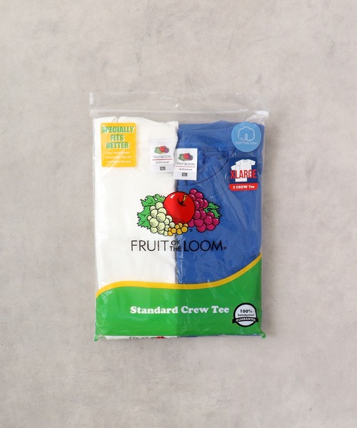 FRUIT OF THE LOOM(フルーツオブザルーム)の「FRUIT OF THE LOOM 2P パックカラーTシャツ 半袖(Tシャツ/カットソー・メンズ・イエロー系その他/ブラック/グリーン系その他/ネイビー/パープル系その他/グレー/レッド系その他/オレンジ系その他/キナリ/ブルー系その他2/ピンク系その他/ホワイト/ブルー系その他3・S/M/L/XL)」の21枚目の写真
