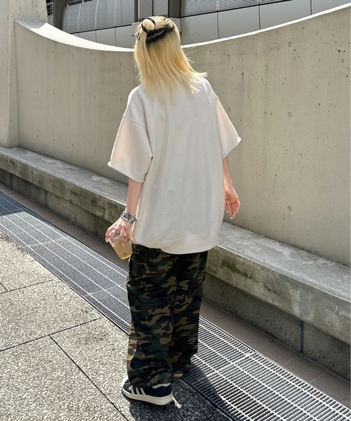 sedacle（セダクル）の「ルーズシルエットダメージTシャツ（Tシャツ/カットソー・メンズ・アイボリー/ブラック/グリーン・MEDIUM/LARGE）」の10枚目の写真