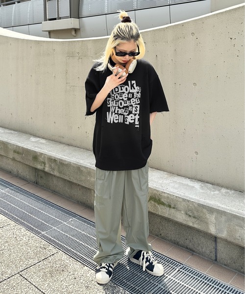 sedacle（セダクル）の「ルーズシルエットダメージTシャツ（Tシャツ/カットソー・メンズ・アイボリー/ブラック/グリーン・MEDIUM/LARGE）」の16枚目の写真