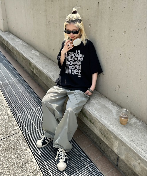 sedacle（セダクル）の「ルーズシルエットダメージTシャツ（Tシャツ/カットソー・メンズ・アイボリー/ブラック/グリーン・MEDIUM/LARGE）」の17枚目の写真