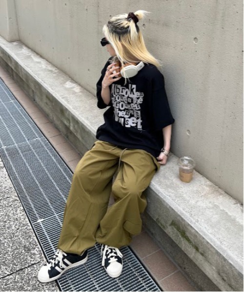 sedacle（セダクル）の「ルーズシルエットダメージTシャツ（Tシャツ/カットソー・メンズ・アイボリー/ブラック/グリーン・MEDIUM/LARGE）」の22枚目の写真