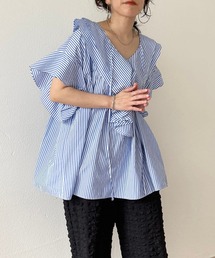 wee9s(EB[NX)big collar frill half blouse / tݕrbOJ[tn[tuEX(Vc/uEX)