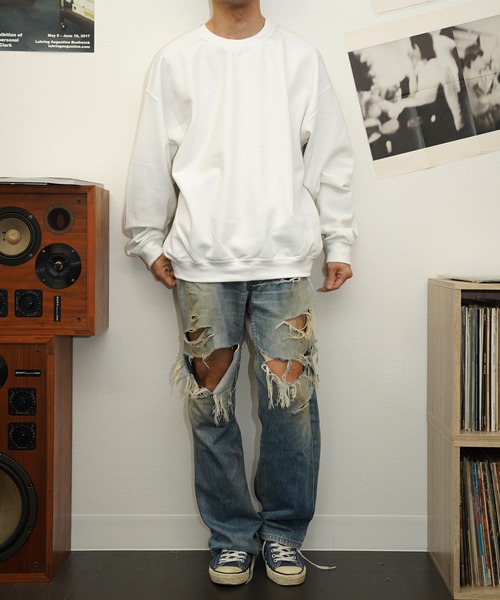 GILDAN(ギルダン)の「【GILDAN/ギルダン】 8OZ CREW SWEAT スウェット(スウェット・メンズ・ブラック/ロイヤルブルー/ホワイト/レッド/ライトオレンジ系/ライトピンク/ライトグリーン/オリーブ/ゴールド/グレー/ライトブルー/ネイビー・SMALL/LARGE/XX-LARGE/X-LARGE/MEDIUM)」の2枚目の写真