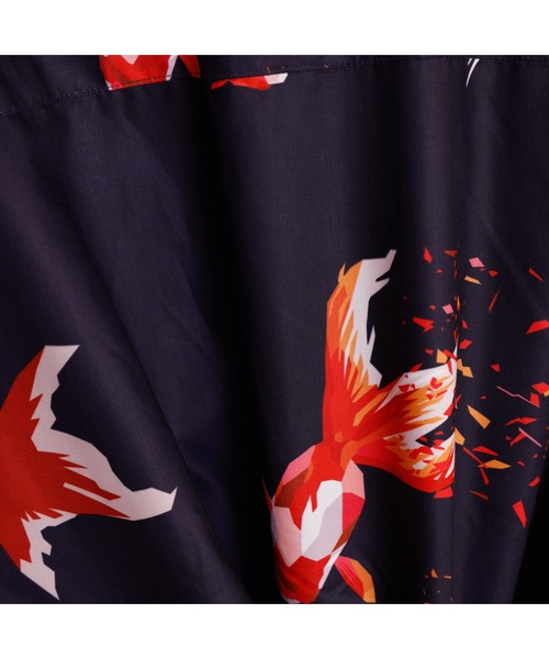 APPLEBUM（アップルバム）の「Tadaomi Shibuya "Gold Fish" S/S Aloha Shirt（シャツ/ブラウス・メンズ・ネイビー/グリーン・MEDIUM/LARGE/X-LARGE）」の10枚目の写真