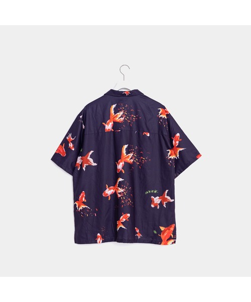 APPLEBUM（アップルバム）の「Tadaomi Shibuya "Gold Fish" S/S Aloha Shirt（シャツ/ブラウス・メンズ・ネイビー/グリーン・MEDIUM/LARGE/X-LARGE）」の8枚目の写真