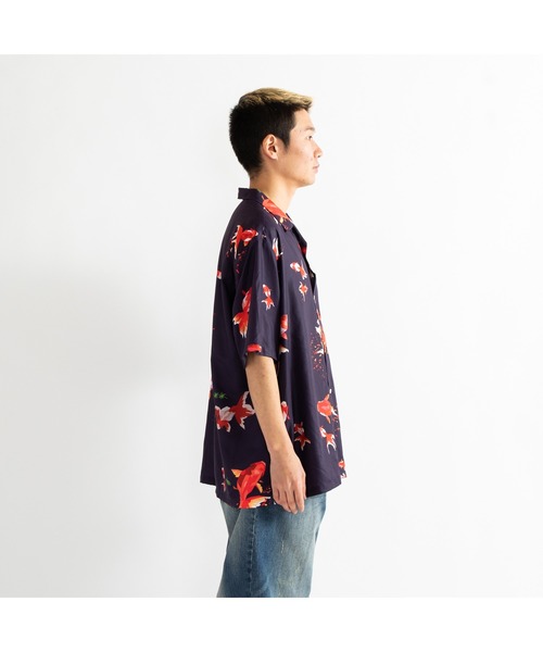 APPLEBUM（アップルバム）の「Tadaomi Shibuya "Gold Fish" S/S Aloha Shirt（シャツ/ブラウス・メンズ・ネイビー/グリーン・MEDIUM/LARGE/X-LARGE）」の12枚目の写真