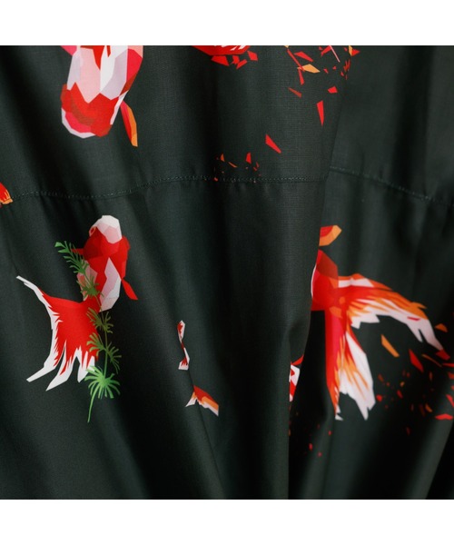 APPLEBUM（アップルバム）の「Tadaomi Shibuya "Gold Fish" S/S Aloha Shirt（シャツ/ブラウス・メンズ・ネイビー/グリーン・MEDIUM/LARGE/X-LARGE）」の9枚目の写真