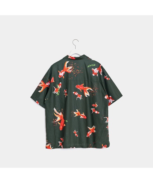APPLEBUM（アップルバム）の「Tadaomi Shibuya "Gold Fish" S/S Aloha Shirt（シャツ/ブラウス・メンズ・ネイビー/グリーン・MEDIUM/LARGE/X-LARGE）」の7枚目の写真
