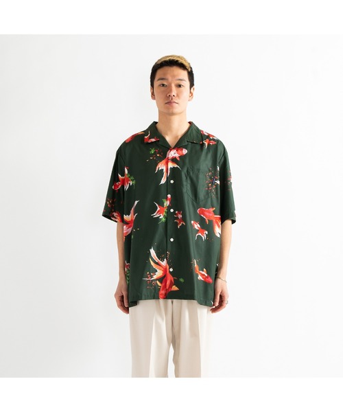 APPLEBUM（アップルバム）の「Tadaomi Shibuya "Gold Fish" S/S Aloha Shirt（シャツ/ブラウス・メンズ・ネイビー/グリーン・MEDIUM/LARGE/X-LARGE）」の13枚目の写真