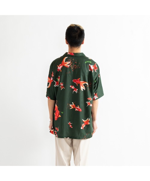 APPLEBUM（アップルバム）の「Tadaomi Shibuya "Gold Fish" S/S Aloha Shirt（シャツ/ブラウス・メンズ・ネイビー/グリーン・MEDIUM/LARGE/X-LARGE）」の19枚目の写真