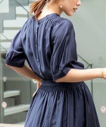 NOLLEY’S | 《セットアップ対応》2WAYソフトオーガンジーシャーリング5分袖ブラウス(シャツ/ブラウス)