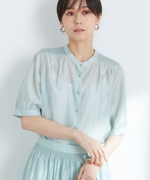 NOLLEY’S | 《セットアップ対応》2WAYソフトオーガンジーシャーリング5分袖ブラウス(シャツ/ブラウス)