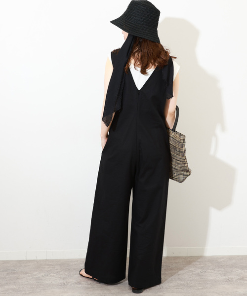 JOURNAL STANDARD relume リネン混　サロペット　ネイビー JOURNAL STANDARD relume（ジャーナルスタンダード レリューム