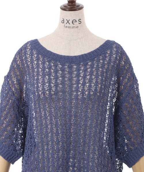 axes femme（アクシーズファム）の「前後２ＷＡＹジップニット（ニット/セーター・レディース・ホワイト/ブルー/ブラック・FREE）」の9枚目の写真