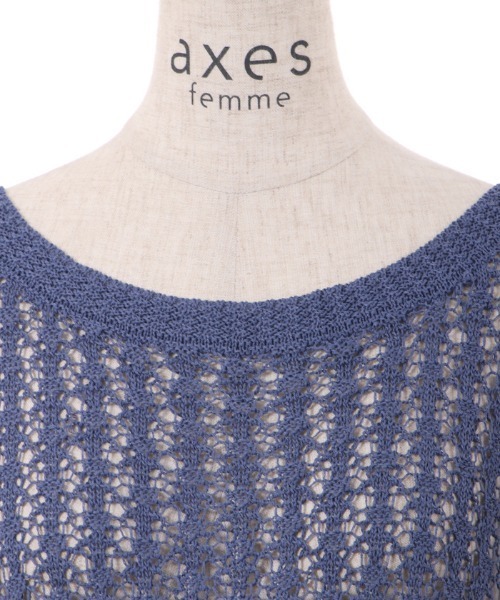 axes femme（アクシーズファム）の「前後２ＷＡＹジップニット（ニット/セーター・レディース・ホワイト/ブルー/ブラック・FREE）」の12枚目の写真