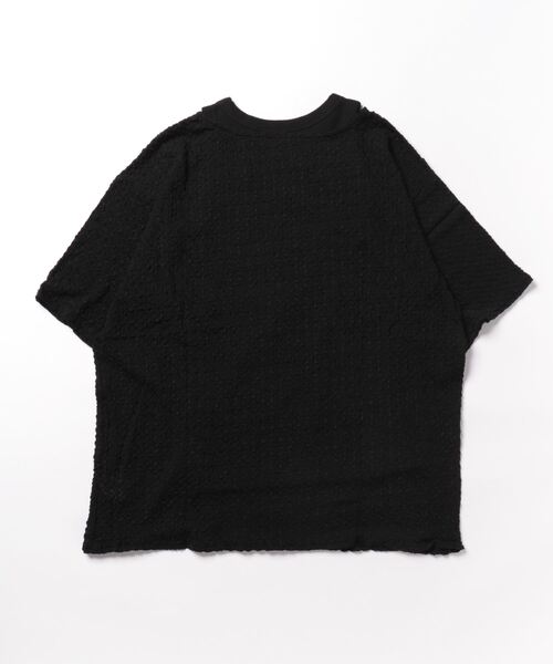 STYLEBLOCK(スタイルブロック)の「ジャガードチュールトップス×リブアメスリタンクセット(Tシャツ/カットソー・レディース・ブラック/ホワイト・M)」の3枚目の写真