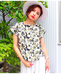 Chille anap | ANAP/アナップ CHILLE 後ろリボンお花TOP(Tシャツ/カットソー)