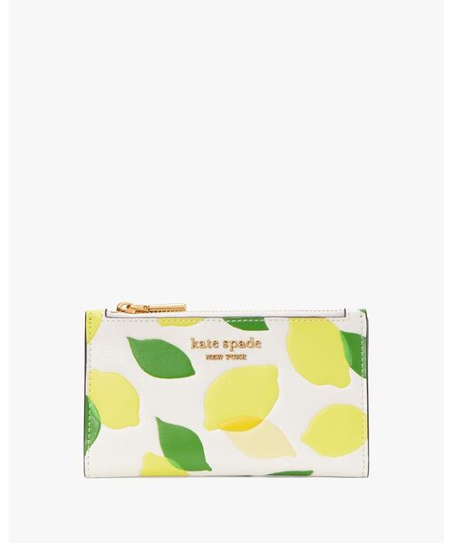 kate spade new york（ケイトスペード ニューヨーク）の「モーガン レモン トス エンボス スモール スリム バイフォールド