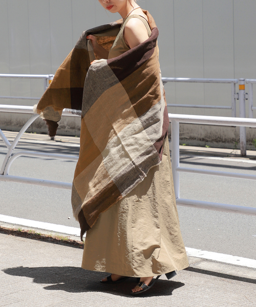 VERMEIL par iena（ヴェルメイユパーイエナ）の「【PLAIDIE/プレディ】STOLE（ベージュ A）（ストール/ショール・レディース・ベージュ系その他・FREE）」の7枚目の写真